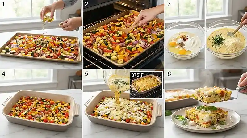 roasted veggie breakfast bake