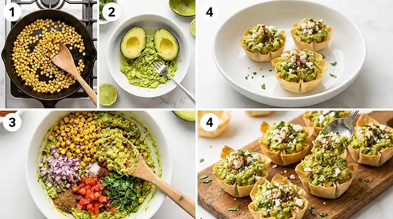 Gluten-Free Street Corn Guacamole Cups 3 street corn appetizer