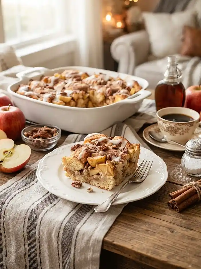 Cinnamon Roll Apple Breakfast Casserole 4 sweet brunch bake