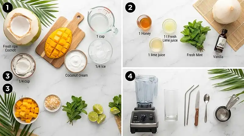 Mango Coconut Cooler 2 tropical recipe