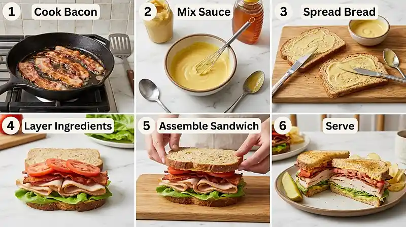 Gluten-Free Honey Mustard Turkey Sandwich 3 turkey sandwich with honey mustard