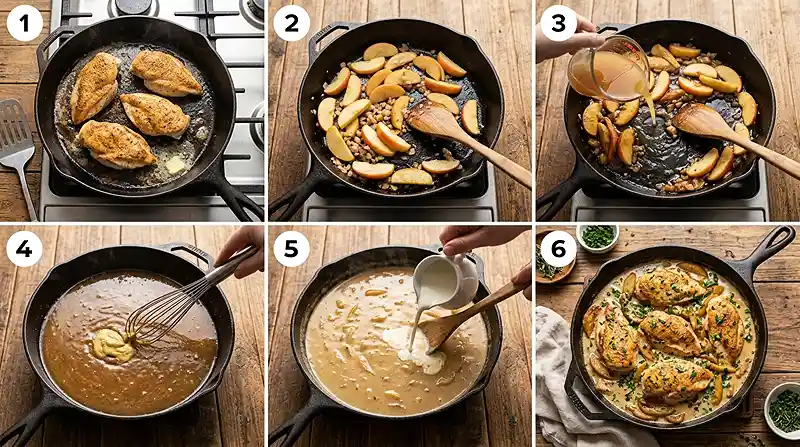 Gluten-Free Apple Cider Dijon Chicken Skillet 3 Apple Cider Dijon Chicken Skillet