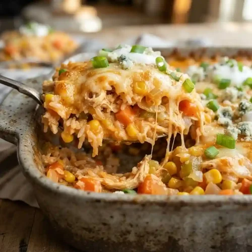 Buffalo Chicken Corn Rice Casserole 5 Buffalo Chicken Corn Rice Casserole
