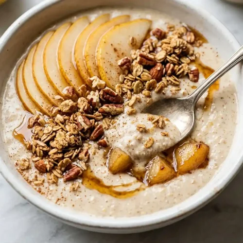 Caramelized Pear Oat Smoothie Bowl 5 Caramelized Pear Oat Smoothie Bowl
