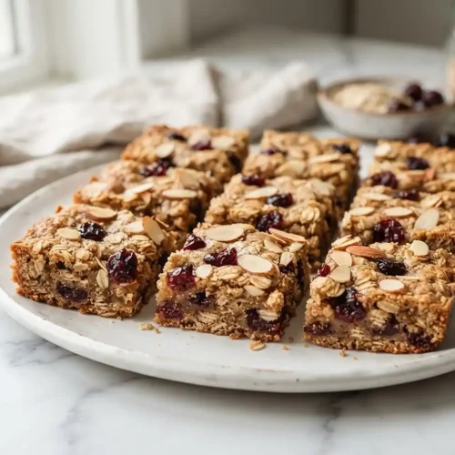 Cherry Almond Breakfast Cookie Squares