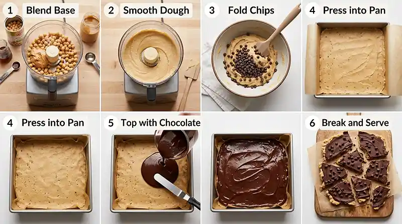 Chickpea Cookie Dough Bark Recipe 3 Chickpea Cookie Dough Bark
