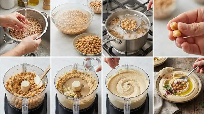 Dried Chickpea Hummus Recipe