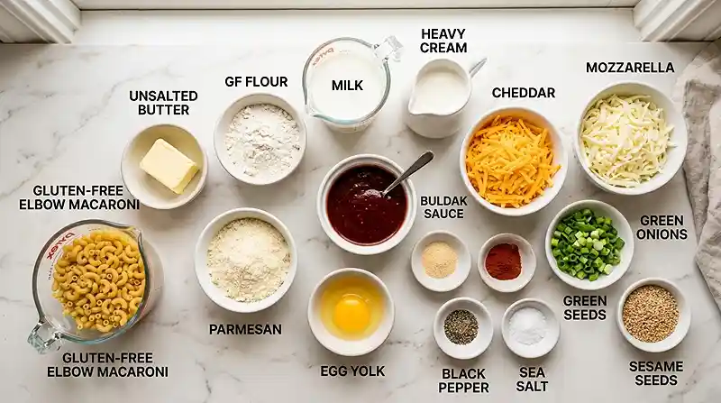 Gluten-Free Buldak Mac and Cheese