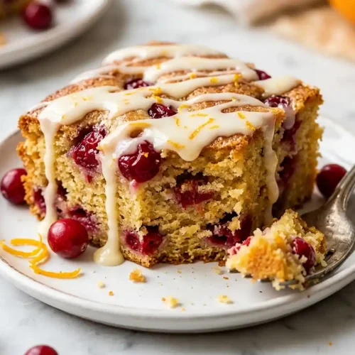 Gluten-Free Cranberry Orange Snack Cake