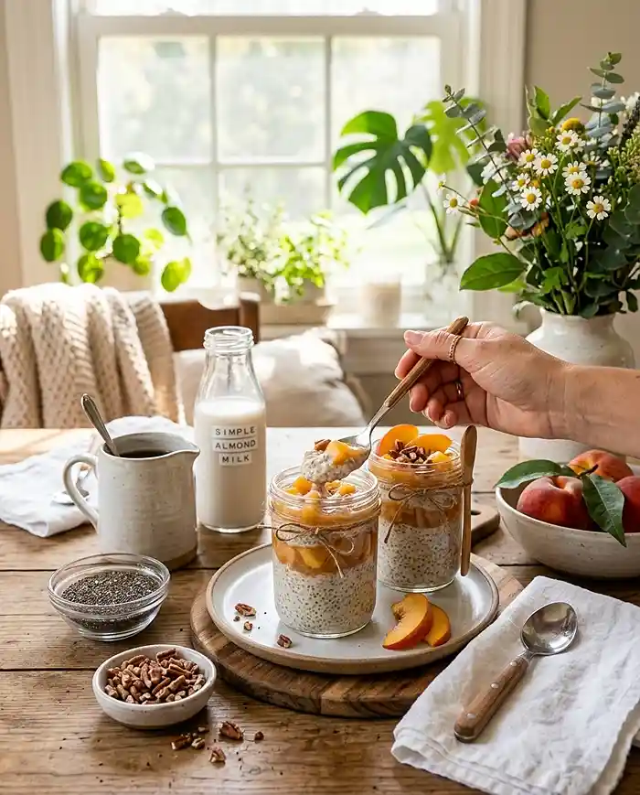 Dairy-Free Peach Pie Chia Pudding 4 Gluten-Free