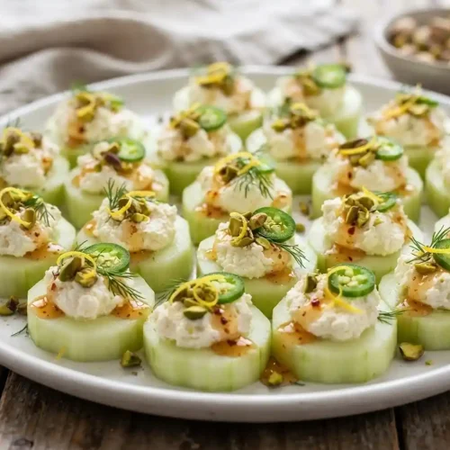 Hot Honey Feta Cucumber Bites 5 Hot Honey Feta Cucumber Bites