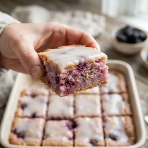 Lemon Blackberry Shortbread Blondies