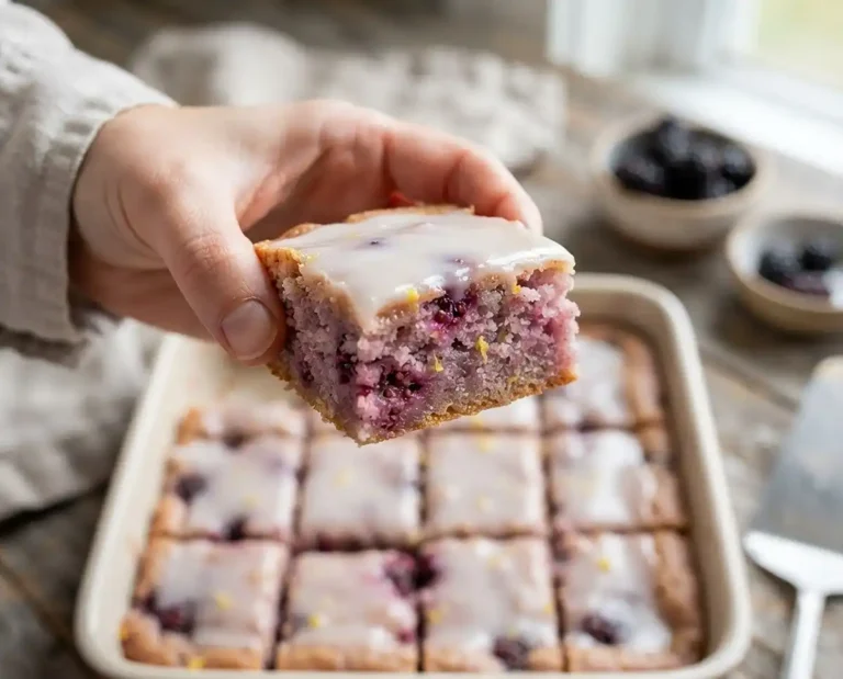 Lemon Blackberry Shortbread Blondies