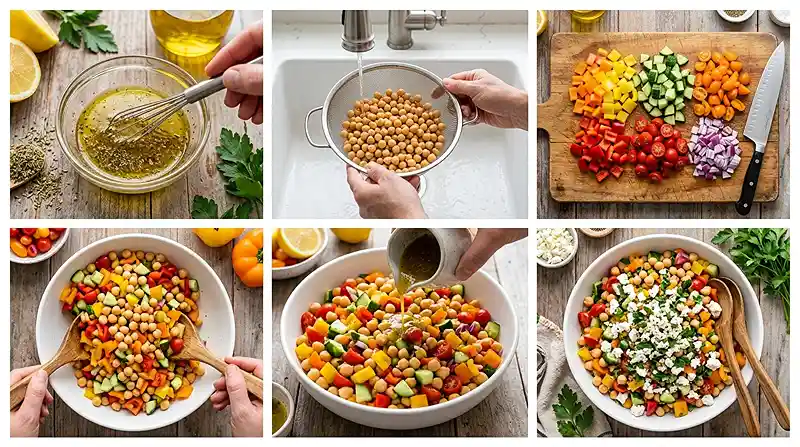 Mediterranean Salad with Chickpeas 3 Mediterranean Chickpea Salad