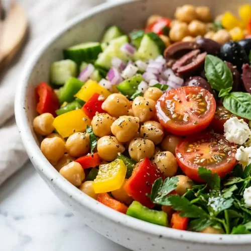 Mediterranean Salad with Chickpeas 5 Mediterranean Salad with Chickpeas