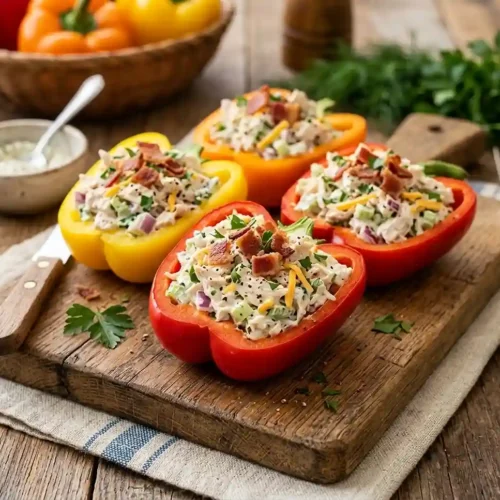 Ranch Chicken Salad Bell Pepper Boats Recipe 5 Ranch Chicken Salad Bell Pepper Boats