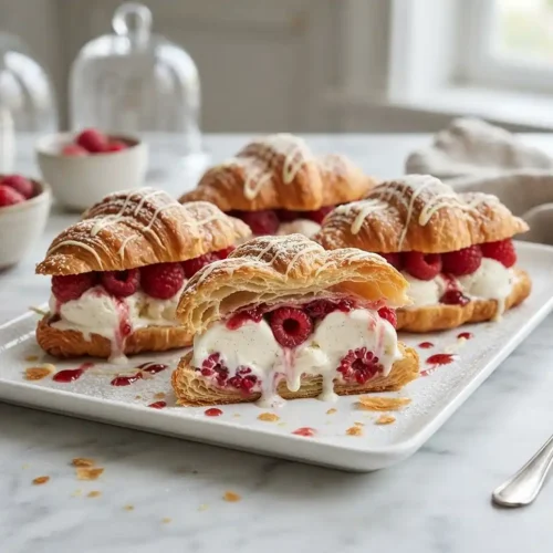 Raspberry Croissant Ice Cream Sandwich 5 Raspberry Croissant Ice Cream Sandwich