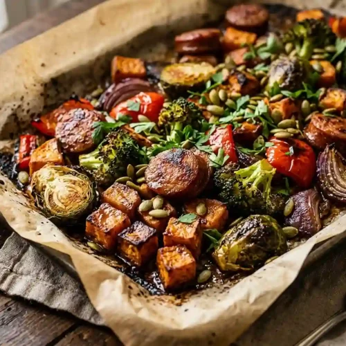 Sheet Pan Maple Sausage Veggie Roast 5 Sheet Pan Maple Sausage Veggie Roast