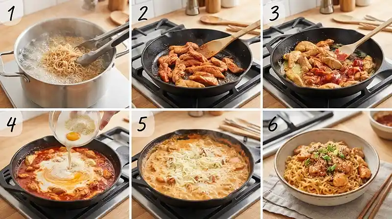 Buldak Carbonara Spicy Chicken Ramen 3 Spicy Chicken Carbonara Ramen