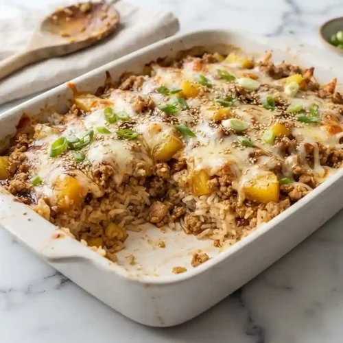 Teriyaki Turkey Pineapple Rice Bake 5 Teriyaki Turkey Pineapple Rice Bake