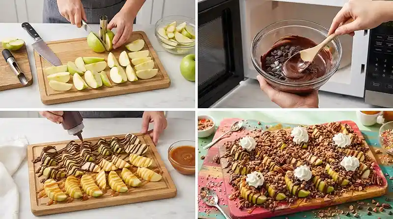Caramel Apple Nacho Boards 3 apple cinnamon fall recipe