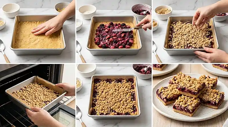 Blackberry Apple Crumble Cookie Bars 3 blackberry apple crumble dessert