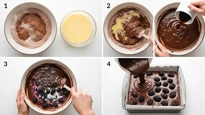 Double Chocolate Blackberry Snack Cake 3 blackberry snack cake