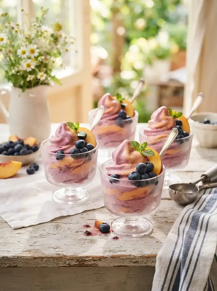 blueberry peach dessert