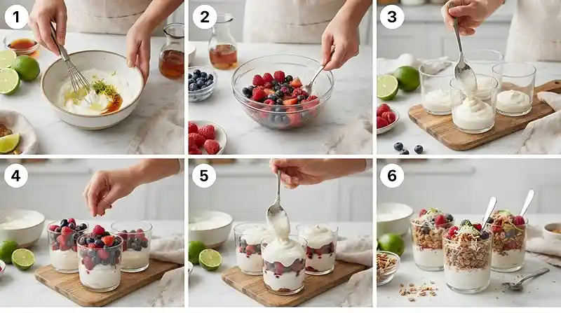 Gluten-Free Coconut Lime Berry Parfait Cups 3 coconut lime berries