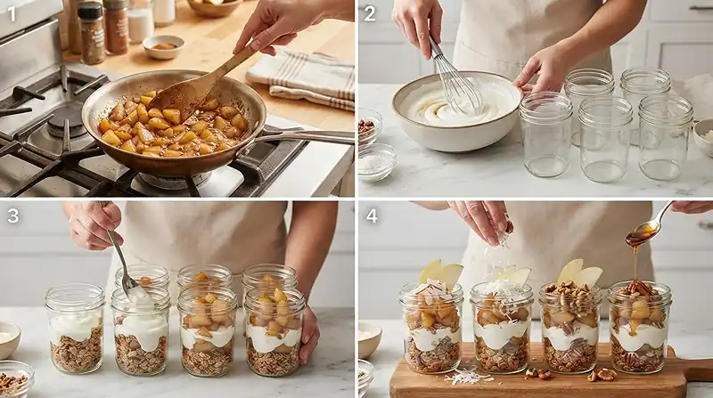 Maple Pear Coconut Yogurt Parfaits 3 cozy pear dessert idea