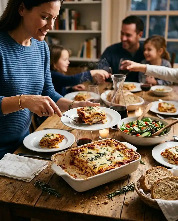 Gluten-Free Chicken Rosemary Lasagna 4 creamy rosemary chicken lasagna