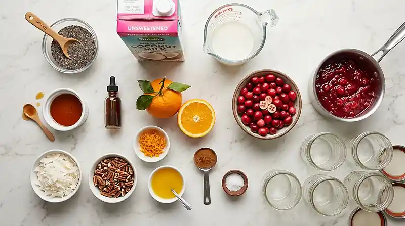 Cranberry Orange Coconut Chia Jars 2 dairy-free chia breakfast