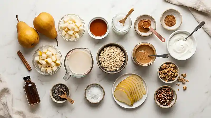 Caramelized Pear Oat Smoothie Bowl 2 dairy free smoothie breakfast