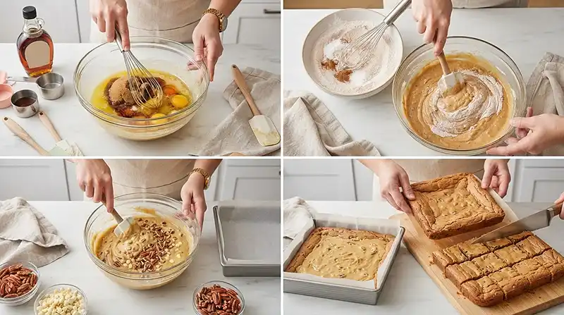 Maple Pecan Blondie Bars 3 easy dessert bars