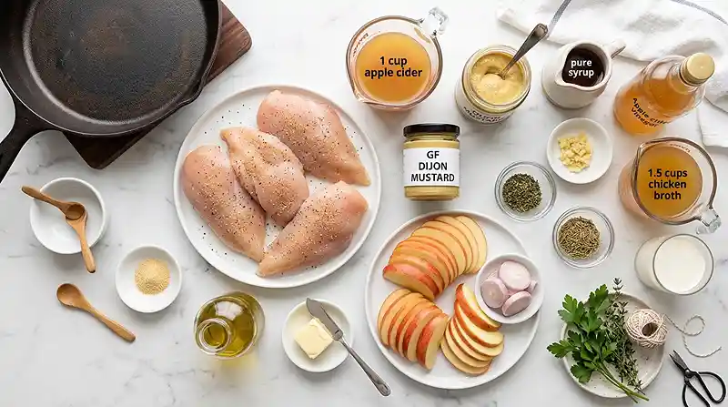 Gluten-Free Apple Cider Dijon Chicken Skillet 2 easy skillet dinner