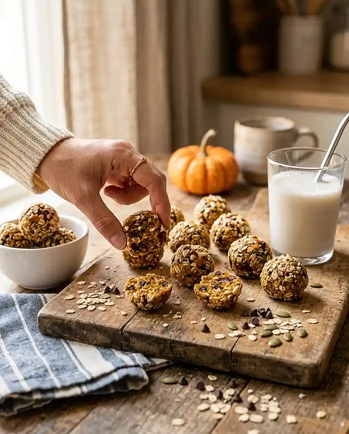 No-Bake Pumpkin Date Energy Bites 4 fall meal prep breakfast