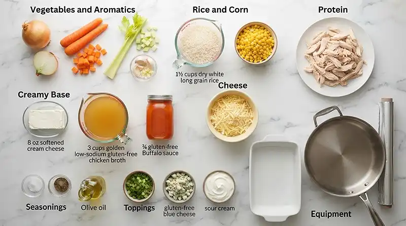 Buffalo Chicken Corn Rice Casserole 2 gluten free chicken casserole