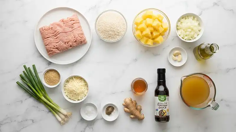 Teriyaki Turkey Pineapple Rice Bake 2 gluten free rice bake