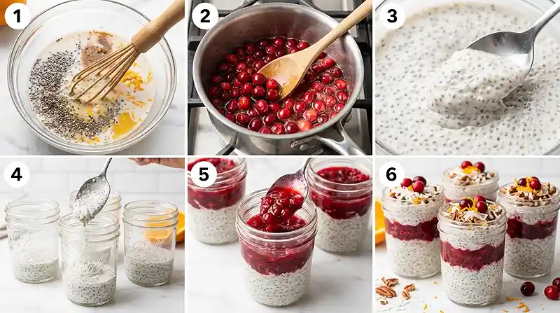 Cranberry Orange Coconut Chia Jars 3 holiday recipe idea