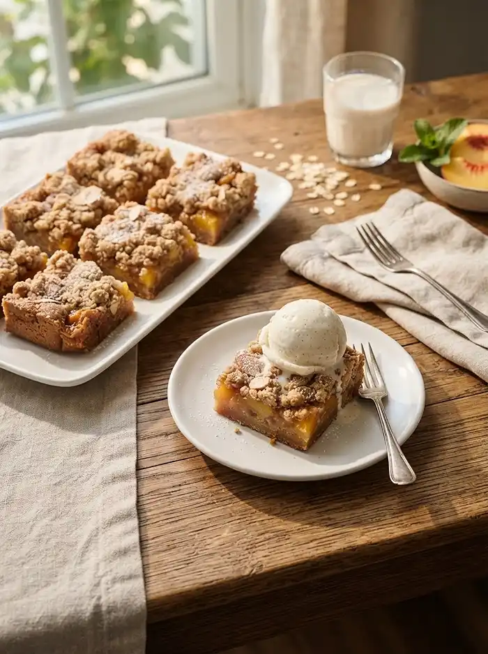 Brown Butter Peach Cobbler Blondies 4 late summer dessert