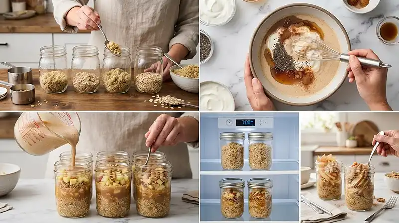 Apple Cider Overnight Quinoa Jars 3 make ahead breakfast jars
