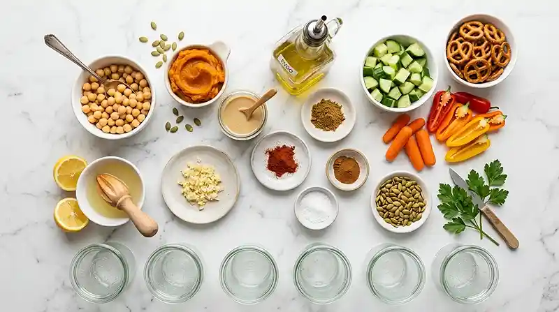 Gluten-Free Pumpkin Hummus Snack Cups 2 party snack cups