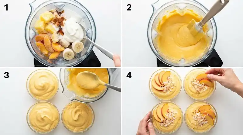 Gluten-Free Dairy-Free Pineapple Peach Whip 3 pineapple peach frozen dessert