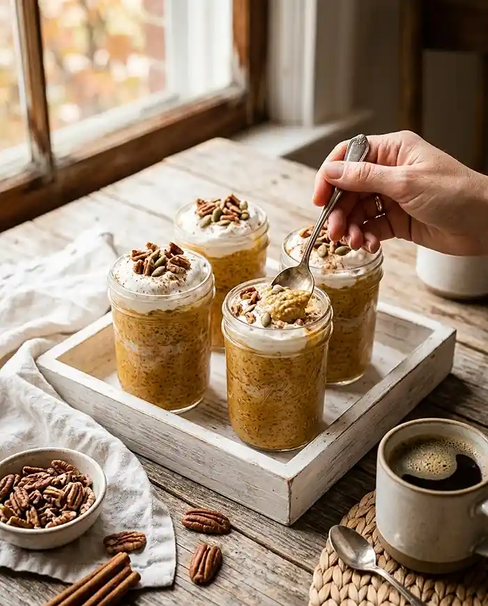 Pumpkin Pie Chia Pudding 4 pumpkin spice fall recipe