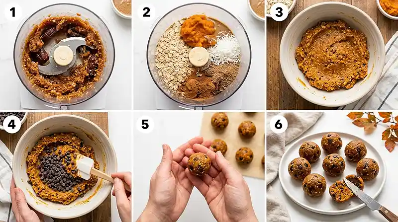 No-Bake Pumpkin Date Energy Bites 3 pumpkin spice fall recipe