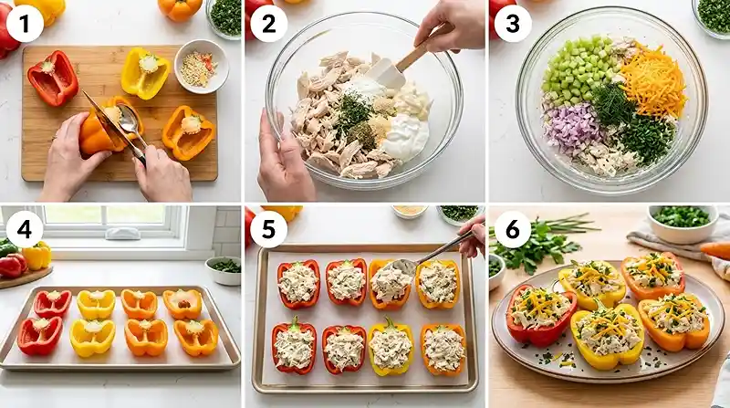 Ranch Chicken Salad Bell Pepper Boats Recipe 3 ranch chicken salad
