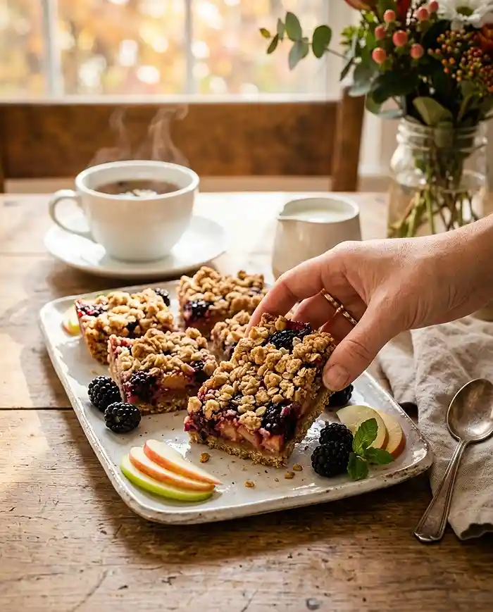 Blackberry Apple Crumble Cookie Bars 4 seasonal baking