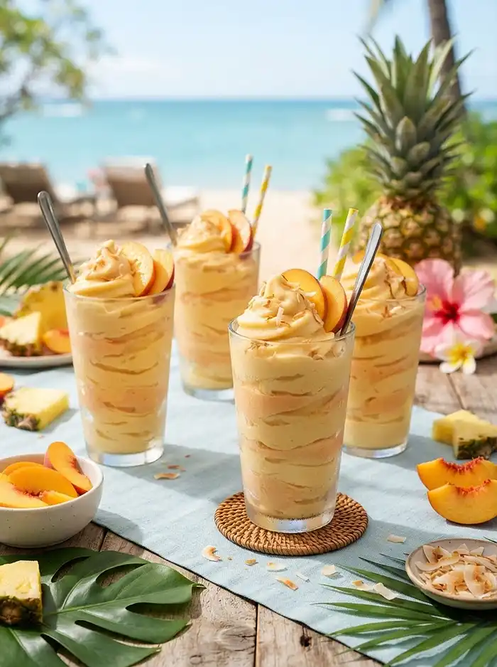 Gluten-Free Dairy-Free Pineapple Peach Whip 4 tropical soft serve