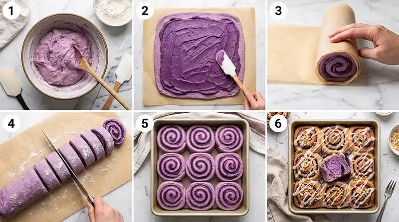 ube cinnamon roll recipe​