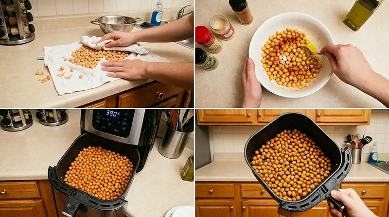Air-Fryer Crispy Chickpeas 3 Airfry chickpeas